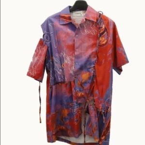 R: shemiste Mosaic Print Button-Down Shirt